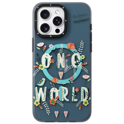 Apple iPhone 15 Pro Max Kılıf M-safe Şarj Özellikli Bee Brown Tasarımlı Youngkit Colorful Life Serisi Kapak - Youngkit