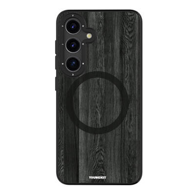 Galaxy S24 Kılıf M-safe Şarj Özellikli Sararmaya Dayanıklı Youngkit Wood Forest Serisi Kapak - 4