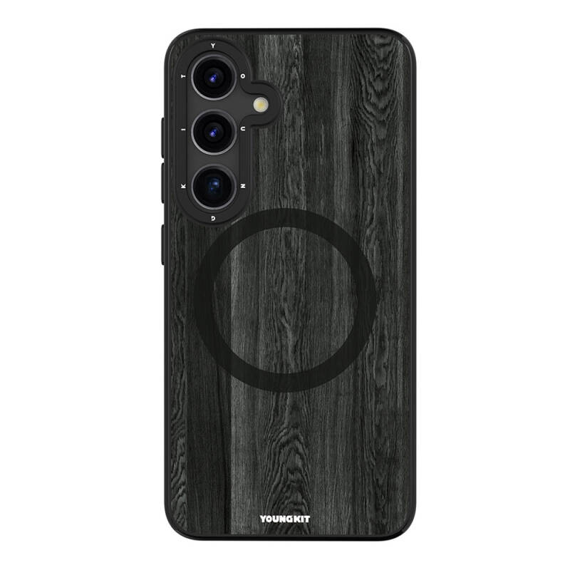 Galaxy S24 Kılıf M-safe Şarj Özellikli Sararmaya Dayanıklı Youngkit Wood Forest Serisi Kapak - 4