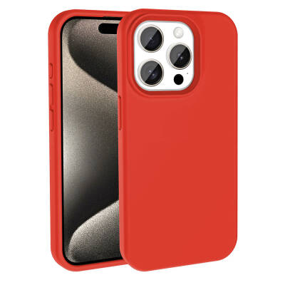 Apple iPhone 15 Pro Max Kılıf M-safe Şarj Özellikli Sıvı Teknolojili Silinebilir Sert Zore Kivi Kapak - Zore