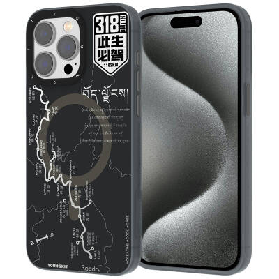 Apple iPhone 15 Pro Max Kılıf M-safe Şarj Özellikli Youngkit 318 Road Serisi Kapak - Youngkit