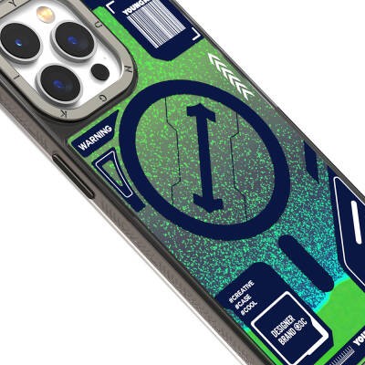 Apple iPhone 15 Pro Max Kılıf M-safe Şarj Özellikli YoungKit Galaxy Serisi Kapak - 2