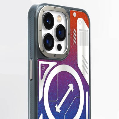 Apple iPhone 15 Pro Max Kılıf M-safe Şarj Özellikli YoungKit Galaxy Serisi Kapak - 4