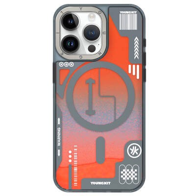 Apple iPhone 15 Pro Max Kılıf M-safe Şarj Özellikli YoungKit Galaxy Serisi Kapak - 11