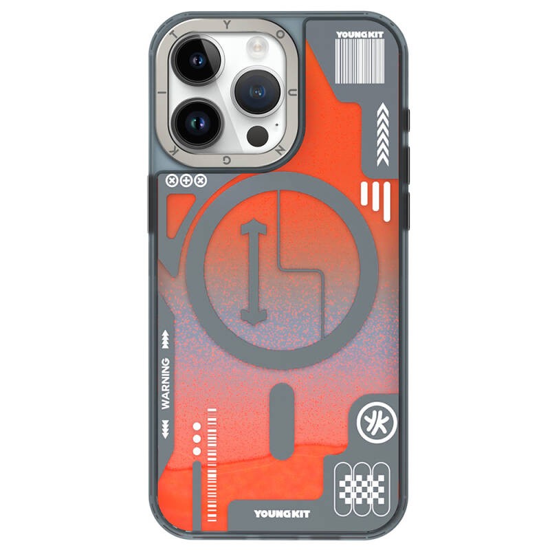 Apple iPhone 15 Pro Max Kılıf M-safe Şarj Özellikli YoungKit Galaxy Serisi Kapak - 1