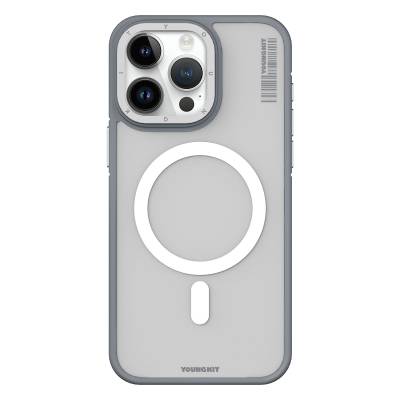 Apple iPhone 15 Pro Max Kılıf M-safe Şarj Özellikli Youngkit Rock Sand Serisi Kapak - Youngkit