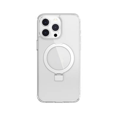 Apple iPhone 15 Pro Max Kılıf M-safe Şarj Özellikli Yüzük Standlı Lisanslı Switcheasy Magstand-M Kapak - Switcheasy
