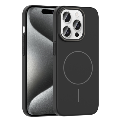 Apple iPhone 15 Pro Max Kılıf M-safe Şarj Özellikli Zore Ruby Sert Kapak - Zore