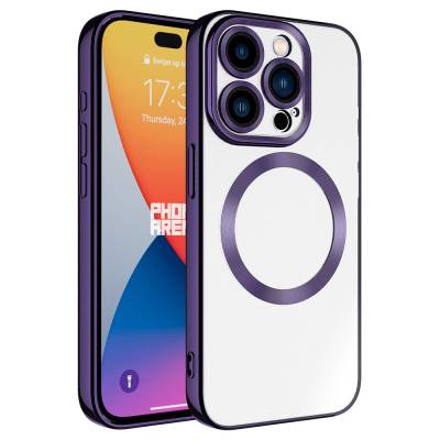 Apple iPhone 15 Pro Max Kılıf M-safe Wireless Şarj Özellikli Zore Setro Silikon - Zore