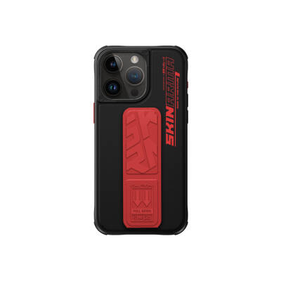 Apple iPhone 15 Pro Max Kılıf SkinArma Standlı Deri Görünümlü Slate Kapak - Skinarma