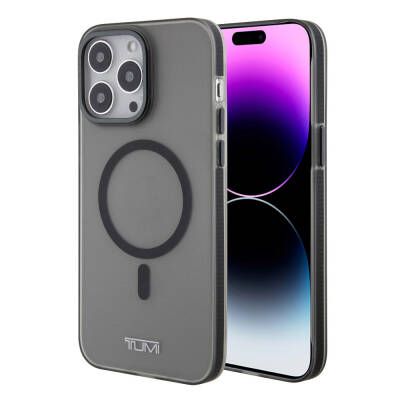 Apple iPhone 15 Pro Max Kılıf TUMI Orjinal Lisanslı M-safe Şarj Özellikli Buzlu Mat Kapak - TUMI