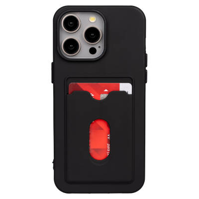 Apple iPhone 15 Pro Max Kılıf Zore Dora Kartlıklı Silikon Kapak - Zore