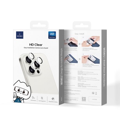 Apple iPhone 15 Pro Max Wiwu LG-007 Lens Guard Oleophobic Anti Reflective Easy Application Apparatus Camera Lens Protector - 4