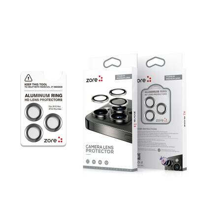 Apple iPhone 15 Pro Max Zore Safir CL-15 Anti-Fingerprint and Anti-Reflective Camera Lens Protector - Zore