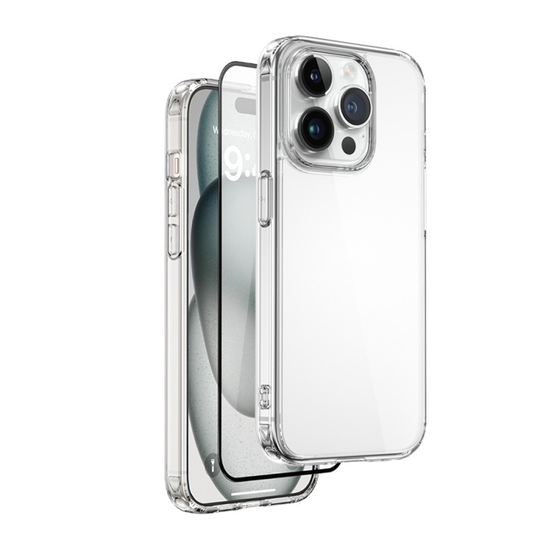 Apple iPhone 15 Pro Wiwu Wi-IP001 Kılıf Ekran Koruyucu Kamera Lensi 3in1 Koruma Seti - 1