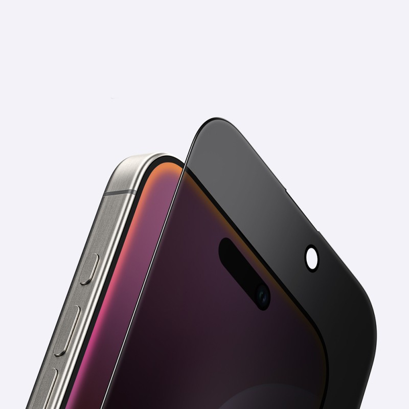 Apple iPhone 16 Amazingthing Radix Privacy Anti-Fingerprint Tempered Glass Screen Protector - 12