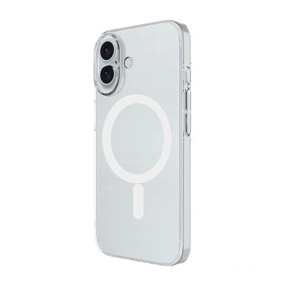 Apple iPhone 16 Camera Protected M-Safe Charging Transparent Zore London Hard PC Case - 4