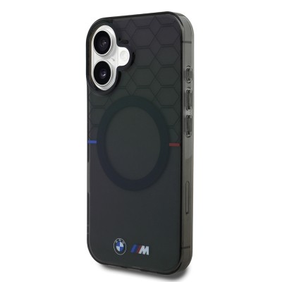 Apple iPhone 16 Case BMW Magsafe Charging Feature Transparent M Design Original Licensed Cover - 3