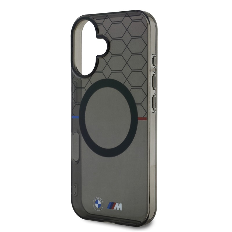 Apple iPhone 16 Case BMW Magsafe Charging Feature Transparent M Design Original Licensed Cover - 7