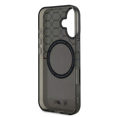 Apple iPhone 16 Case BMW Magsafe Charging Feature Transparent M Design Original Licensed Cover - 8