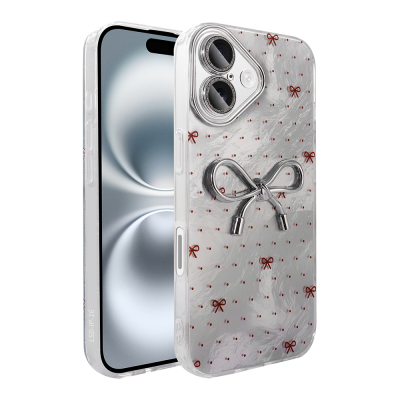 Apple iPhone 16 Case Camera Protection Figured Zore Ponti Silicone Cover - Zore