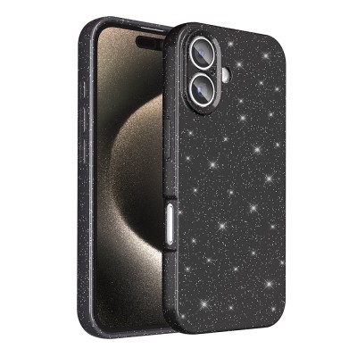 Apple iPhone 16 Case Camera Protection Glitter Luxury Zore Koton Cover - 1