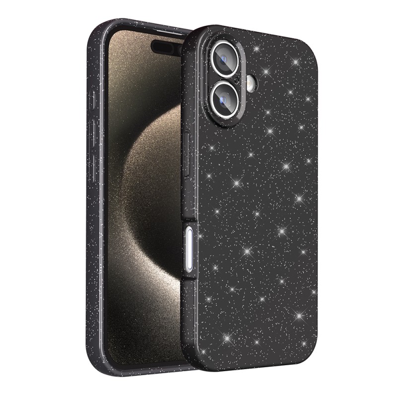Apple iPhone 16 Case Camera Protection Glitter Luxury Zore Koton Cover - 1