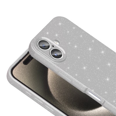 Apple iPhone 16 Case Camera Protection Glitter Luxury Zore Koton Cover - 9
