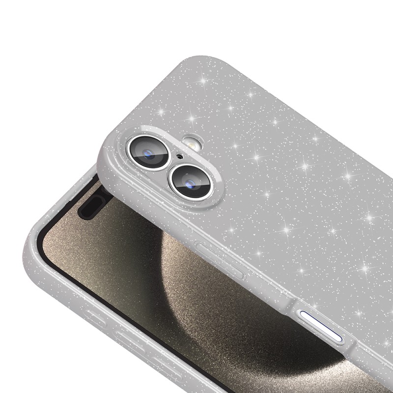 Apple iPhone 16 Case Camera Protection Glitter Luxury Zore Koton Cover - 9