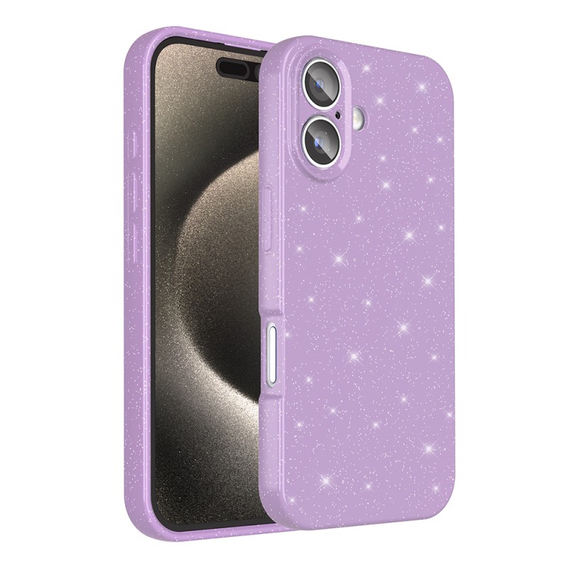 Apple iPhone 16 Case Camera Protection Glitter Luxury Zore Koton Cover - 4