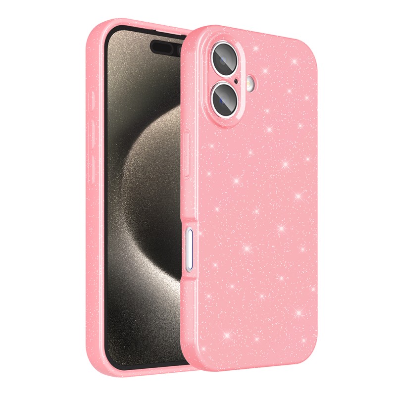 Apple iPhone 16 Case Camera Protection Glitter Luxury Zore Koton Cover - 5