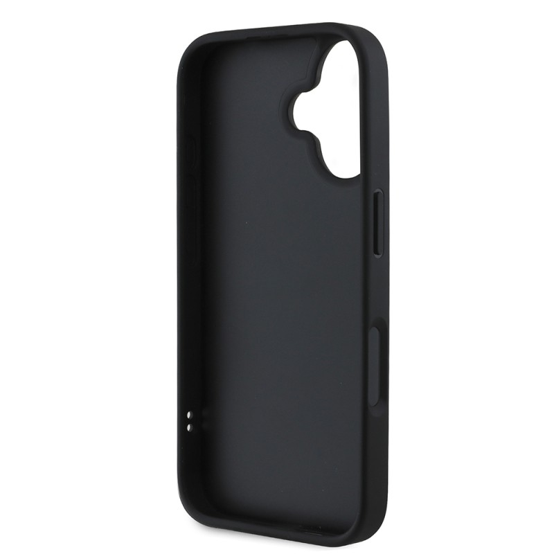 Apple iPhone 16 Case DKNY Original Licensed Card Holder 3D Written Repeat Texture Pattern Cover - 8