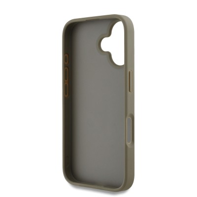 Apple iPhone 16 Case DKNY Original Licensed Stone DKNY Written Metallic Rhinestones PU Leather Cover - 9