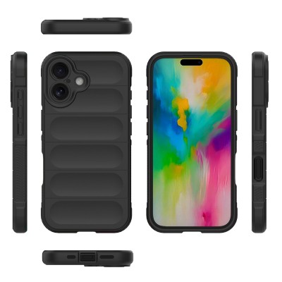 Apple iPhone 16 Case Flexible TPU Hollow Back Surface Design Zore Etnik Silicone Cover - 7