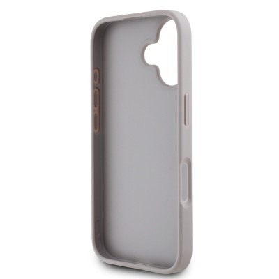 Apple iPhone 16 Case Guess Original Licensed Rose Printed Large Metal Logo Design Cover - 24