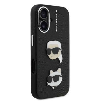 Apple iPhone 16 Case Karl Lagerfeld Original Licensed K&C Heads Pins Cover - 5
