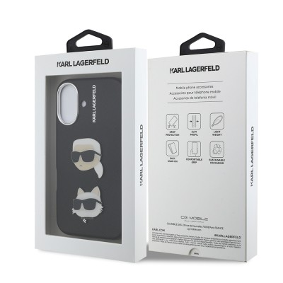 Apple iPhone 16 Case Karl Lagerfeld Original Licensed K&C Heads Pins Cover - 9