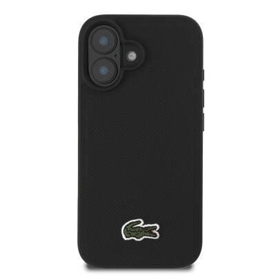 Apple iPhone 16 Case Lacoste Original Licensed PU Pique Pattern Back Surface Cover with Iconic Crocodile Woven Logo - 18