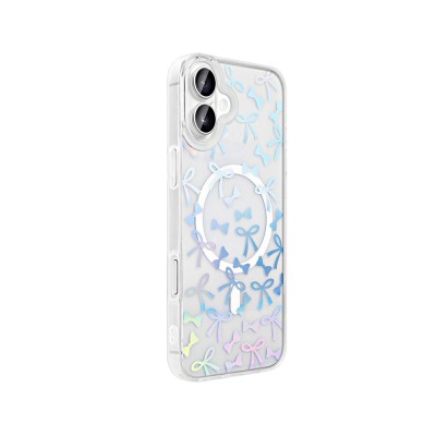 Apple iPhone 16 Case M-Safe Charging Transparent Zore Folk Hard Cover - 11