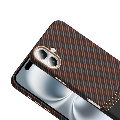 Apple iPhone 16 Case Magsafe Charging Feature Carbon Fiber Look Zore Gros Cover - 11