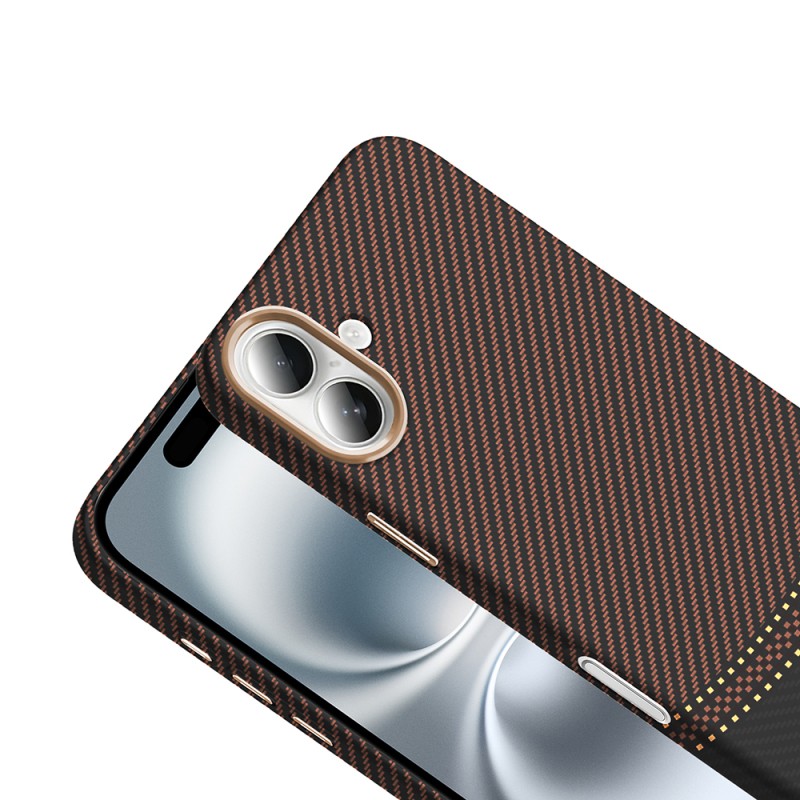 Apple iPhone 16 Case Magsafe Charging Feature Carbon Fiber Look Zore Gros Cover - 11