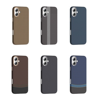 Apple iPhone 16 Case Magsafe Charging Feature Carbon Fiber Look Zore Gros Cover - 20