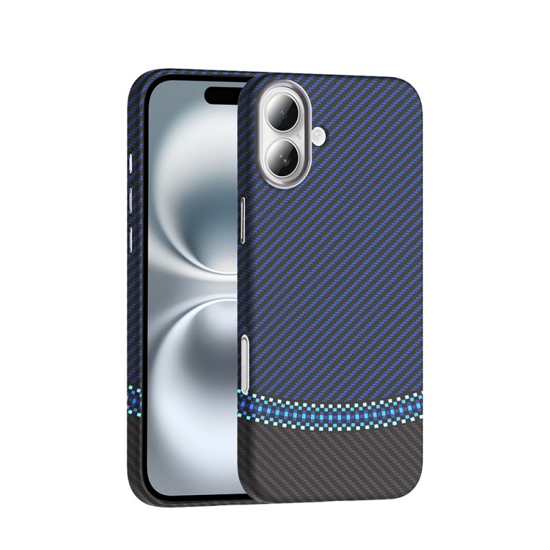 Apple iPhone 16 Case Magsafe Charging Feature Carbon Fiber Look Zore Gros Cover - 4