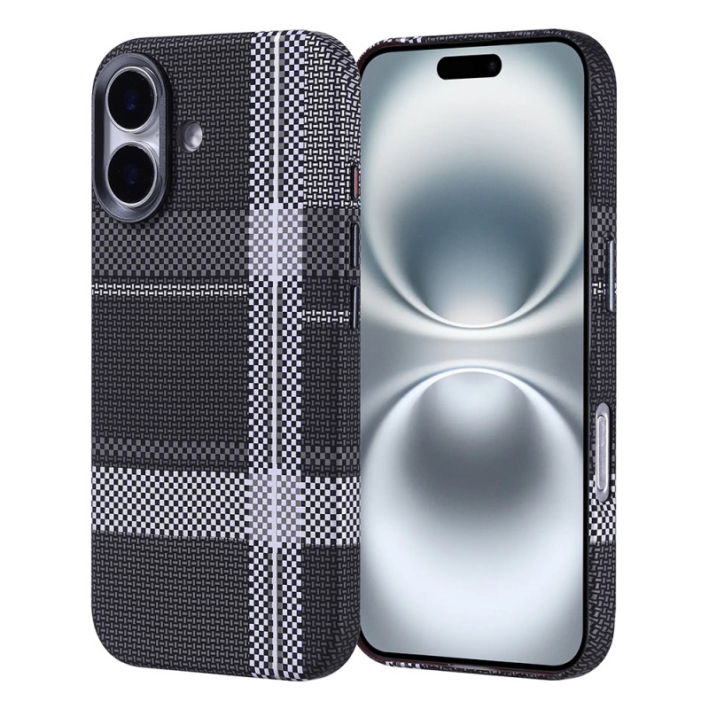 Apple iPhone 16 Case Magsafe Charging Feature Carbon Fiber Look Zore Nekst Cover - 4