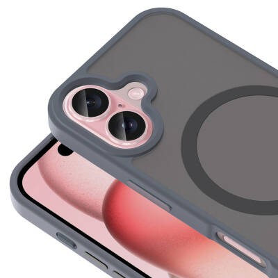 Apple iPhone 16 Case Magsafe Charging Featured Matte Back Surface Zore Sio Cover - 33