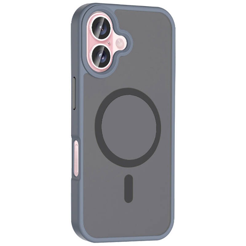 Apple iPhone 16 Case Magsafe Charging Featured Matte Back Surface Zore Sio Cover - 22