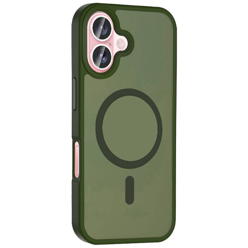 Apple iPhone 16 Case Magsafe Charging Featured Matte Back Surface Zore Sio Cover - 17