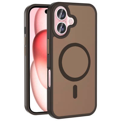 Apple iPhone 16 Case Magsafe Charging Featured Matte Back Surface Zore Sio Cover - 7