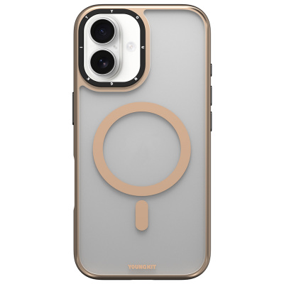 Apple iPhone 16 Case Magsafe charging glass rear surface tpu Youngkit Gemstone Series Cover - Youngkit