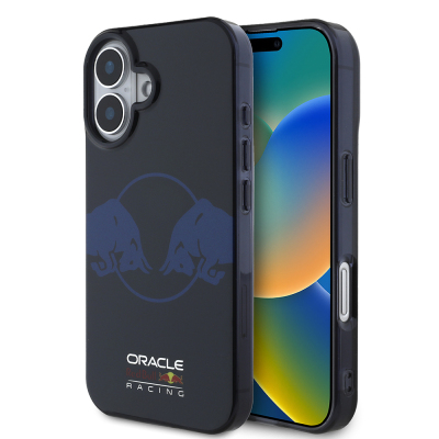 Apple iPhone 16 Case Redbull Original Licensed Magsafe Charging Featured IML Double Bull Printed Hard PC Cover - Redbull